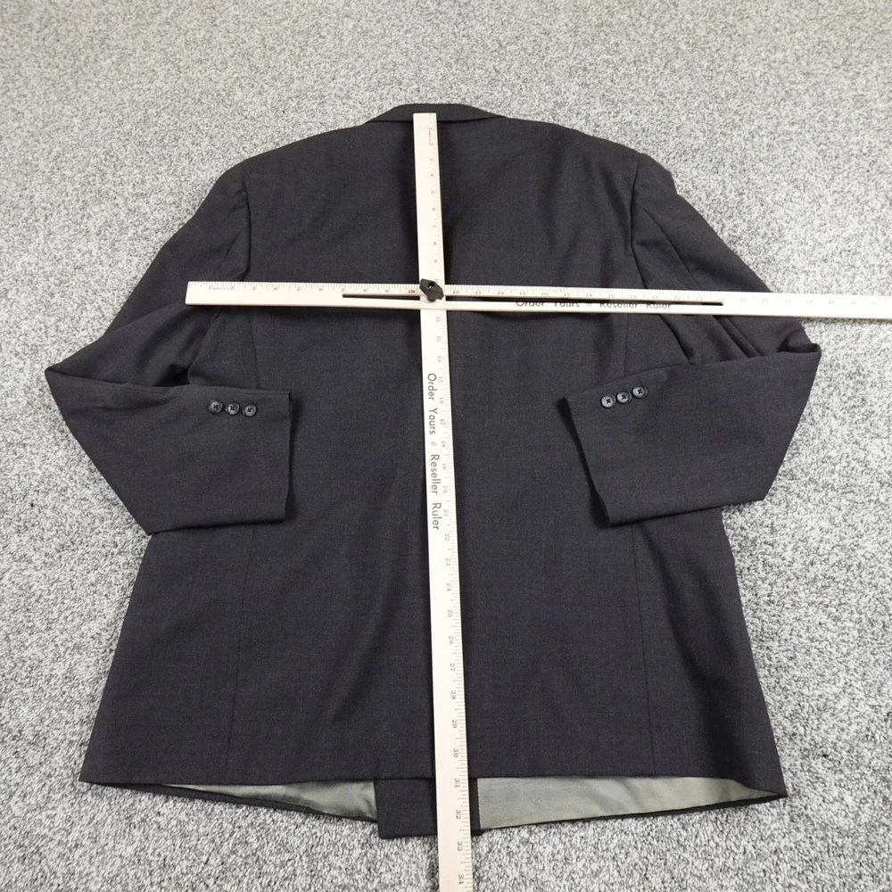 VTG Givenchy Monsieur Jacket Mens 46 Gray Wool Sport Coat Blazer Union‎ Made USA